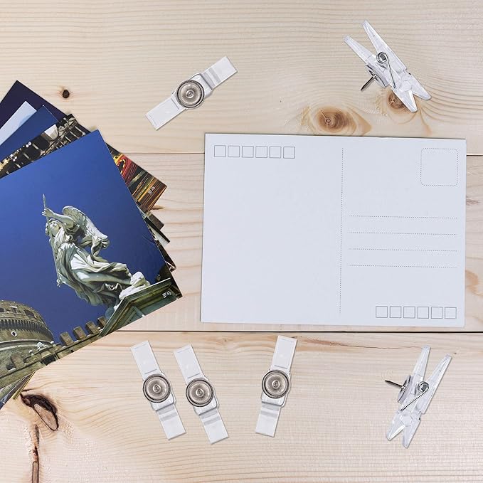 60 Pcs Push Pin Clips Decorative Push Pins with Clips Bulletin Board Clips Cork Board Pushpins Clear Craft Paper Clips Pushpins Thumb Tacks for Arts Cubicle Panel Wall Fabric Panels Offices Projects