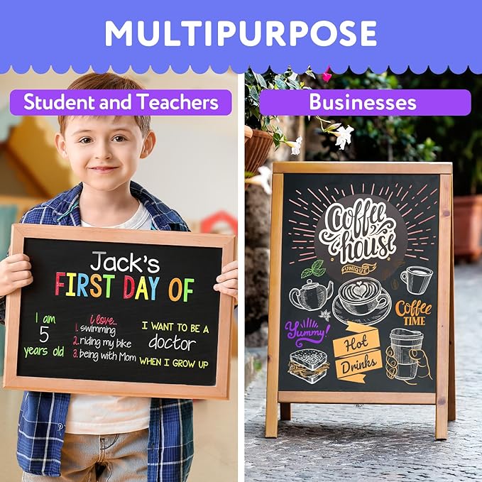 TFIVE Pink Liquid Chalk Markers - 2 Pack Bright Colors Erasable Chalk Marker Pens, Reversible Tip, Non-Toxic, for Chalkboards, Signs, Glass, Easy to use Chalk markers TF800