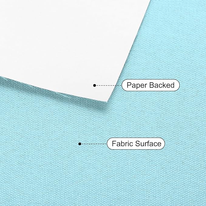 PATIKIL Book Binding Cloth, 51 x 11 Inches Book Cloth for Binding Repairing Fabric Surface Paper Backed Bookbinding Supplies, Light Blue