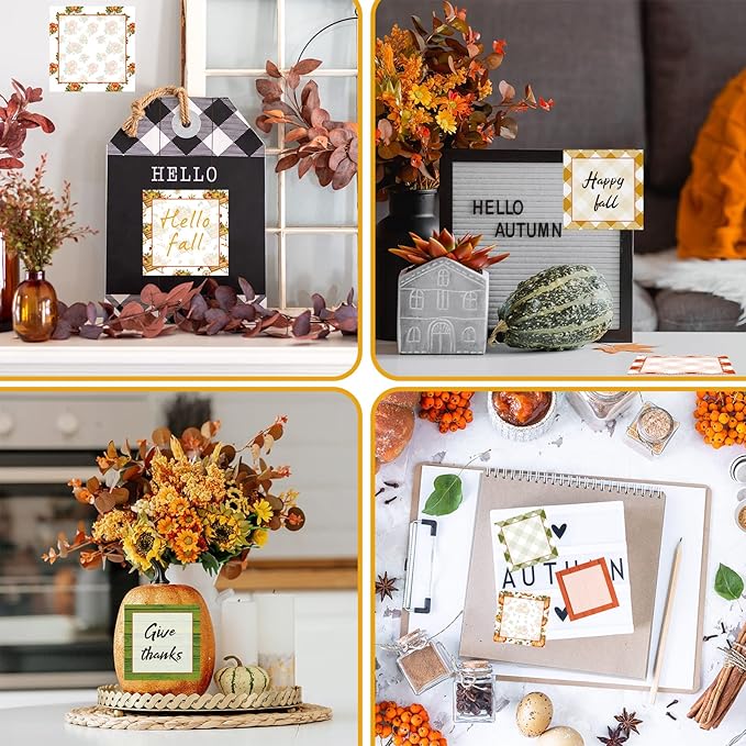 9 Pieces Fall Sticky Notes Fall Pumpkin Style Design Self-Adhesive Note Pads Sticky Memo Notes for School Office Home Supplies Students Teachers Presents