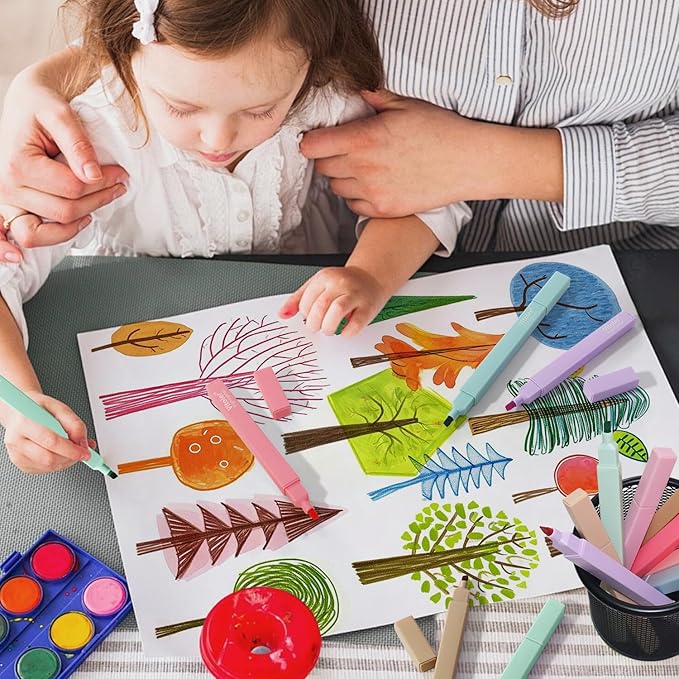 Highlighters, 8 Pack Aesthetic Highlighters, Assorted Colors, Chisel Tip, No Bleed Bible Highlighter Pastel for Journaling Office School Bible Study Supplies