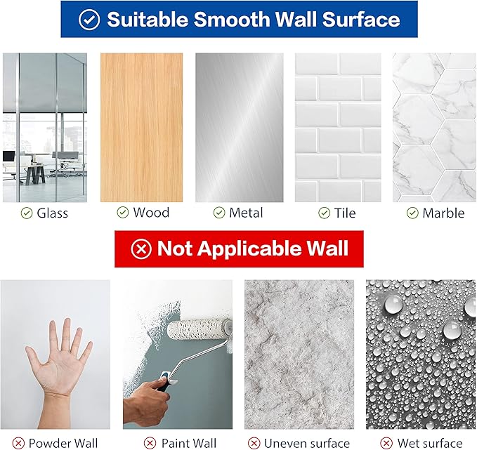 Acrylic Sign Holder 8.5" x 11" Wall Mount, Self Adhesive Magnetic Display Frame with Nano Tape, Plastic Clear Document Frame for Office, Store, School, Home, Wall Picture Frame (Silver, 5Pack)