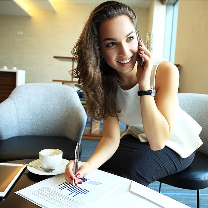 ZenZoi Elegant Pen – Grey Executive Rollerball Pen. Smooth Writing Fine Point Roller Gel Ink. Fancy, Luxury Pen for Men or Women. Quality, Business, High End Pen Gift Set