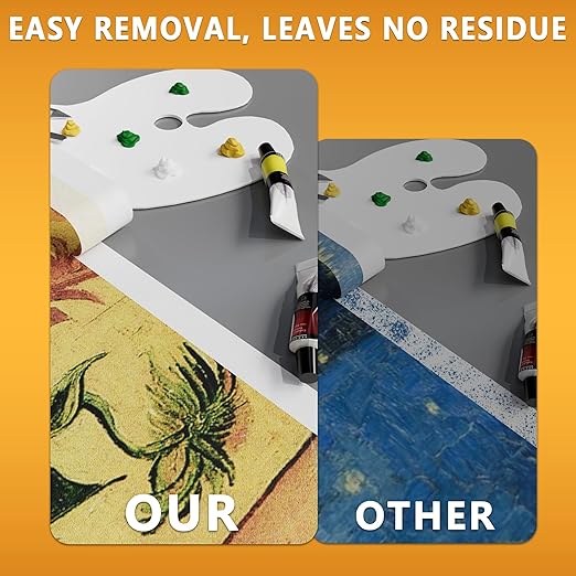 SWRT Masking Tape 0.75 Inch x 55 Yards, Pack of 4 Rolls, Adhesive Painting Tape Bulk for General Purpose Beige White Color, Paper Tape for Painting, Crafting, School Stationery, Arts, Home Use etc