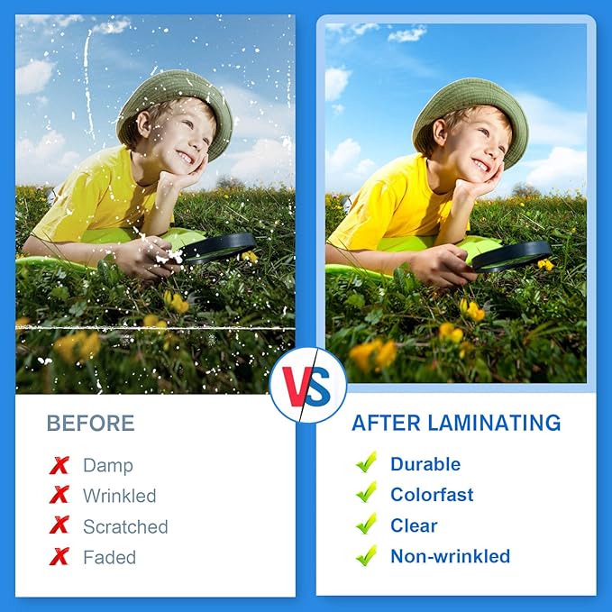 KTRIO 100 Pack Thermal Laminating Sheets 5 Mil, Hold 4 x 6 inch Photo Laminate Pouches for Laminator, Clear Lamination Paper Protection 4.3 x 6.25 inch, Round Corner, Home & Office