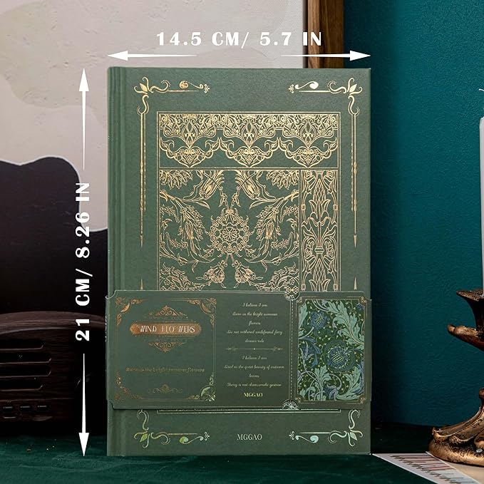 Hardcover Journal for Women Girls, A5 God Lined Journal Notebook, Cute Journal for Writing, Aesthetic Journal, College Ruled Notebook with 100 Gsm Thick Paper, 320 Numbered Pages