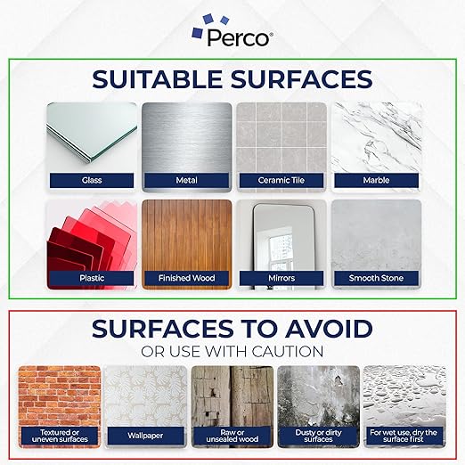 Perco Nano Double Sided Tape Squares, Clear Tape, 15 3"x3" Pre-Cut Mounting Squares – Heavy Duty Adhesive for Wall Décor, Mirrors, Photo Frames, Hanging, Crafts, DIY, Industrial Use, Home Projects