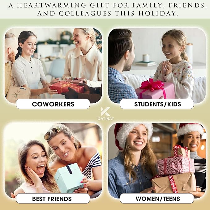 Positive Santa Jar – 60 Funny Emotional Support Santa Jar- Christmas Gifts for Teens, Women, Men, Coworkers, Teachers, Sisters, Friends – Christmas Stocking Stuffer for Teen Girls, Boys, Women