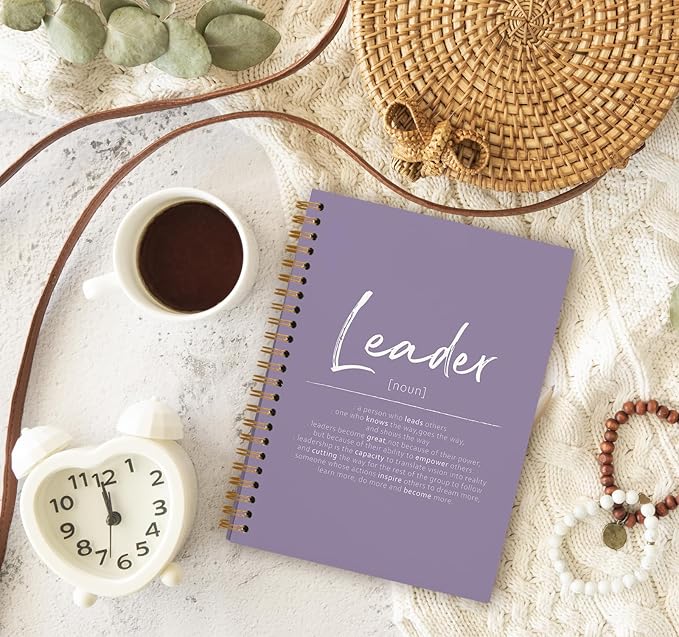 OXW Purple Meeting Notebooks for Work, Leadership Gifts Office Work Notebook Journal for Writing Note Taking, Thank You Gifts for Women Men Leader Boss Mentor Manager Principal, 5.5"x8.3"