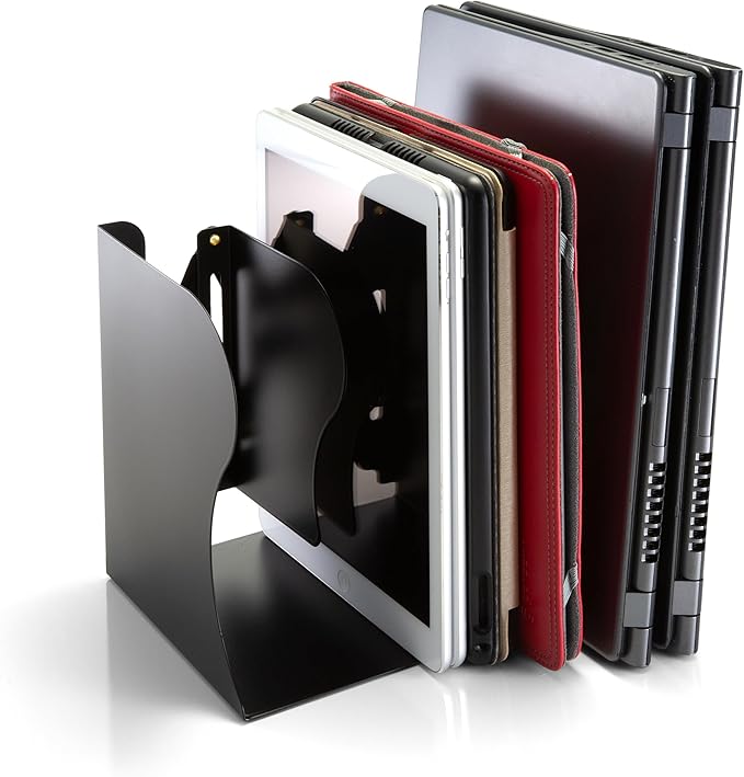 Officemate Adjustable Bookends, Expandable 4"-18", Black.