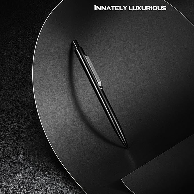 DUNBONG Red Metal Gel Pen, Black Ink, 0.5mm Retractable Ballpoint Pen (Red)