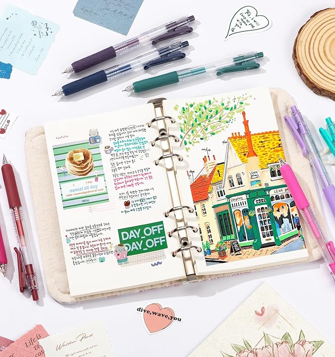 Gel Pens For Coloring, 12 Colors Retractable Colored Pens for Black Paper & White Paper, 0.7mm Fine Point Colorful Pens for Coloring, Writing, Drawing, Journaling, Note Taking, School, Office, Home