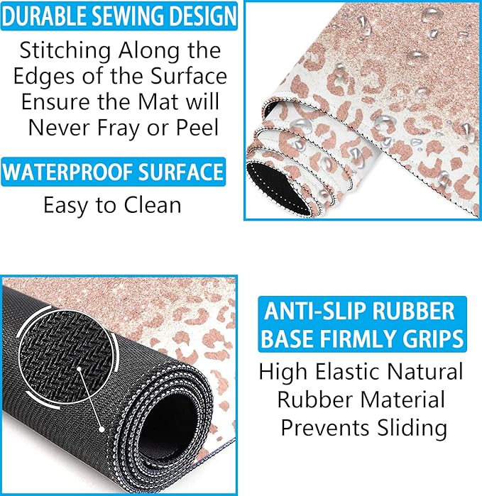 Lateefah Desk Mat, Mouse Pad with Wrist Rest, 4-in-1 Large Mouse Pads for Desk, Ergonomic Mouse Pad and Keyboard Wrist Rest Gaming Keyboard Mat for Office, Home