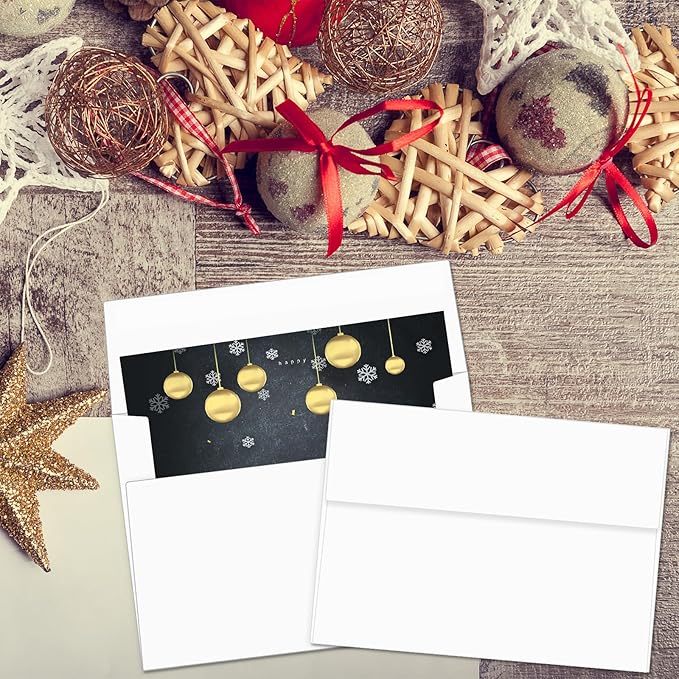 100 Packs 5x7 envelopes, A7 White Envelopes for Invitations Self Seal Printable for Greeting Cards, Weddings, Invitations, Photos, Postcards, Mailing (White)