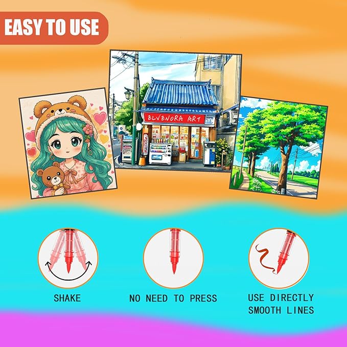 120 Colors Acrylic Paint Markers Set, Soft Brush Tip Pens for Rock, Wood, Canvas, Glass, Ceramic, Fabric, DIY Craft Projects – Waterproof, Quick-Dry, Vibrant Ink for Artists & Beginners