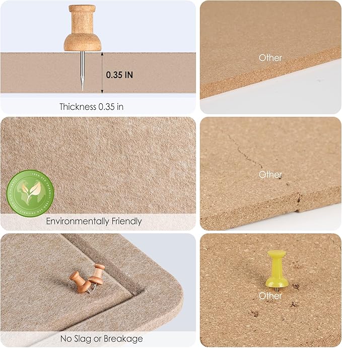 MaxGear Extra Large Bulletin Board 72" x 48", Foldable Felt Board Vision Board Supplies, Cork Board for Office, Home, School, Small Pin Boards for Walls Decorative Display Board Beige Brown