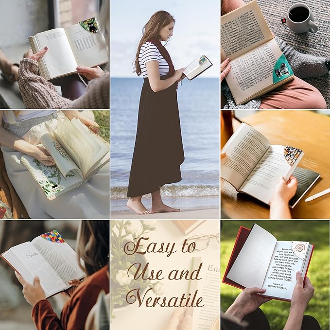 Gothic Skull Corner Bookmarks, Funny Bookshelf Leather Book Accessories for Book Lovers, 3 Pcs Reading Book Page Markers for Women Men Student Teacher Retirement Birthday Gifts