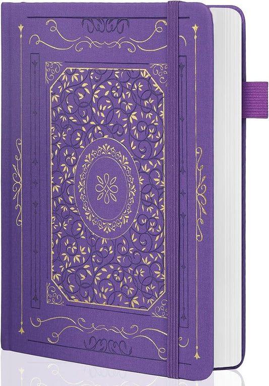 TIEFOSSI Dotted Notebook, 160gsm Thick Paper, Hardcover Dot Grid Journals for Women Men, 192 pages, for Travel, School and Office Use