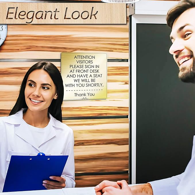 Custom Sign, Office Sign, Business/Office Name Plates for Doors/Wall, Indoor/Outdoor, 8x8 Inch, 18 Colors, (Prestige) Made in USA by My Sign Center