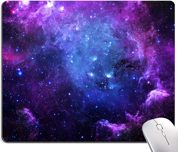 Mouse Pad, Galaxy Mouse Pad, Cute Square Waterproof Mouse Mat Non-Slip Rubber Base Computer Mousepad for Office Laptop