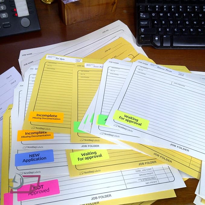 8-1/2 x 11" Neon Color High Light Fluorescent Labels for Laser & Inkjet Printer (Yellow Fluorescent, 1" x 2-5/8" - 30 Per Page | 30,000 Labels)