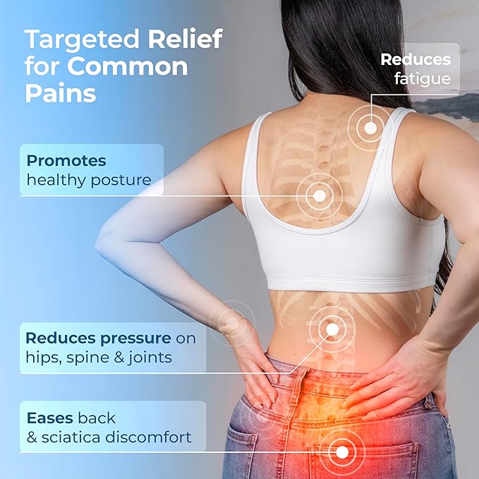 LuminaRest® Gel Enhanced Seat Cushion for Long Sitting – CertiPUR-US® Certified Memory Foam – Premium Gel Tailbone Pain Relief Cushion, Adaptable for Office, Car, Airplane & Wheelchair – (Gray)