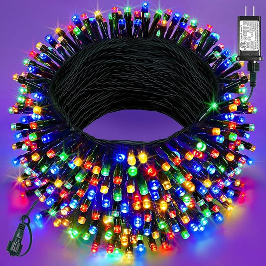 157FT 480 LED Christmas Lights Outdoor, LED Plug in Christmas Tree Lights Waterproof, 8 Modes Fairy String Light for Indoor Bedroom Garden Xmas Holiday Decorations, Multicolor