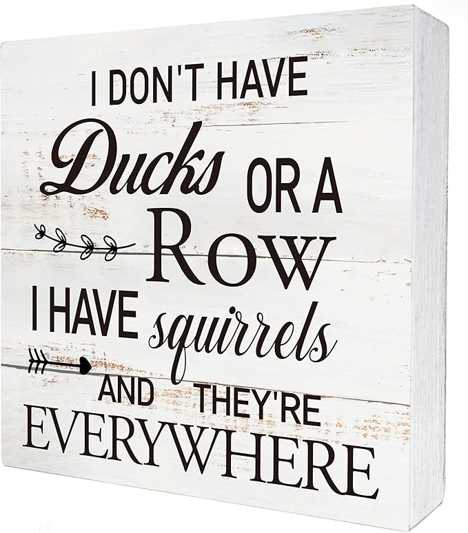 Funny Office Quote Wooden Box Sign Desk Decor Rustic Humorous Wood Block Plaque Box Sign for Home Living Room Shelf Table Decoration (5 X 5 Inch)