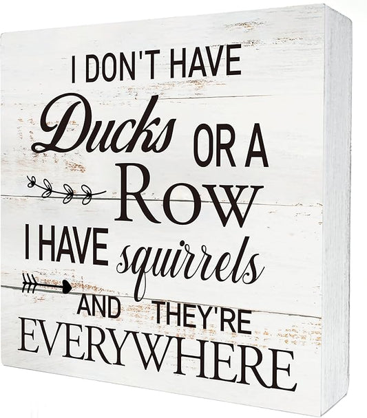 Funny Office Quote Wooden Box Sign Desk Decor Rustic Humorous Wood Block Plaque Box Sign for Home Living Room Shelf Table Decoration (5 X 5 Inch)