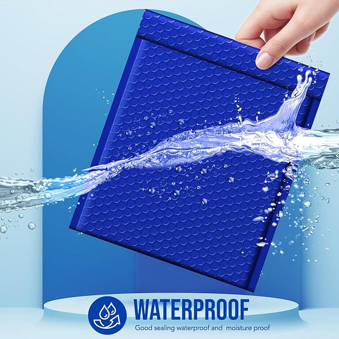 Fuxury Bubble Mailers 8.5x12 Inch 40 Pack Large Bubble Envelopes Opaque Cushioning Mailer for Small Business Mailing Books Clothes Makeup Supplies Royal Blue #2