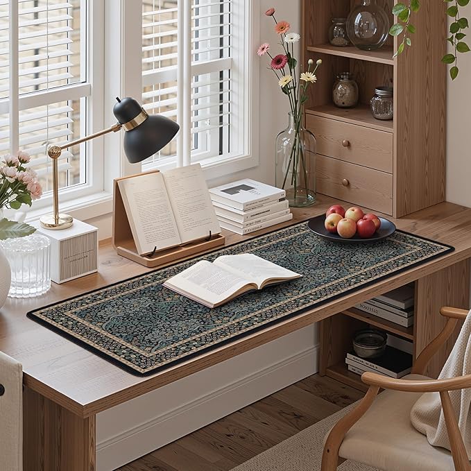 iCasso Desk Cover Mat, Office Mouse Pad, Desk Protector Mat, Extra Large Matt for Desktop,Anti-Slip XXL Big Mousepad with Stitched Edges for Computer Keyboard