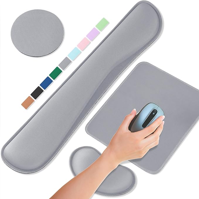 Office Ergonomic Memory Foam Computer Mouse and Keyboard Wrist Rest pad Support Carpal Tunnel, Wrist Rest for Keyboard and Mouse, Wrist Support Set