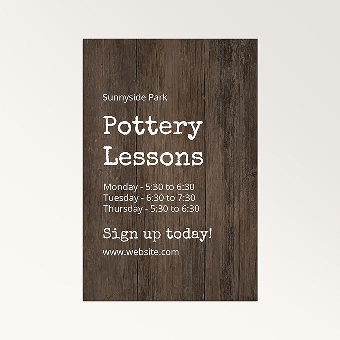 STAPLES - Personalized Semi-Gloss Poster - 12W" x 18L" Custom Print - Ideal for Home or Office Décor (Wood)