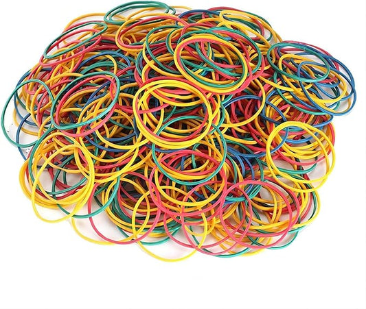 400pcs 2.5cm Wide Money Rubber Bands, Bulk Elastic Stationery Holder, Strong Elastic Band Loop Office Supplies