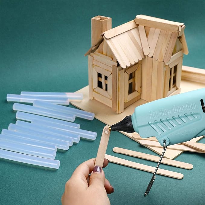 200-Pack Full Size Hot Glue Sticks, Magicfly 4 Inch Long X 0.43 Inch Diameter Hot Melt Glue Gun Sticks, Compatible with Most Glue Guns, for DIY Craft Projects and Sealing