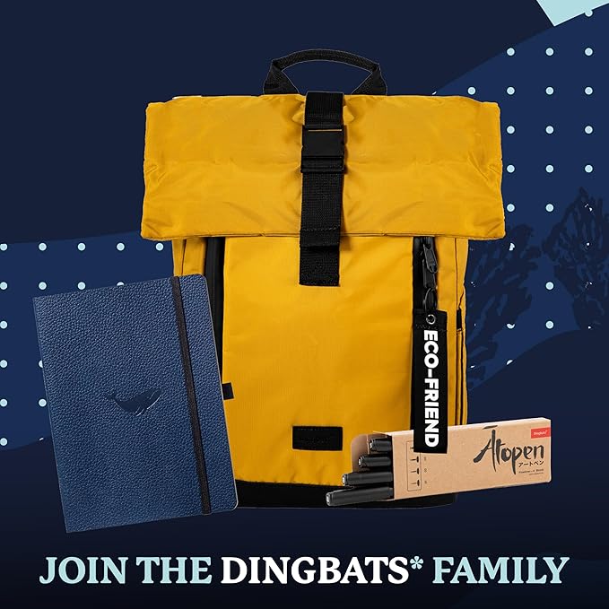 Dingbats* Wildlife Lined Writing Journal Notebook A5 - Vegan Leather Softcover - Ideal for Work, Travel - Pocket, Elastic Closure, & Bookmark