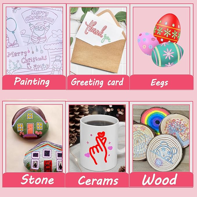 24 Pack Double Line Outline Markers, Squiggles Shimmer Markers Set, Self Outline Metallic Glitter Marker Pens for Christmas,Art, Drawing, Writing, Greeting Cards, DIY, Scrapbook, Easter Eggs