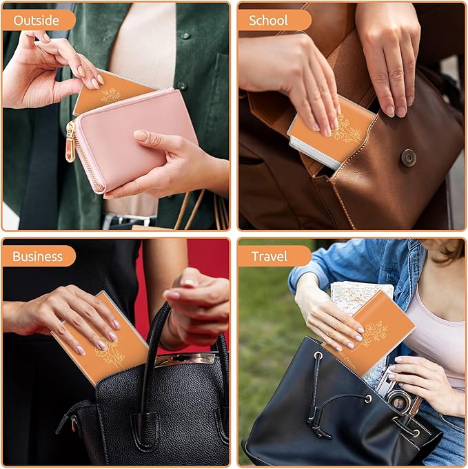 Pocket Calendar 2026-2027, Orange 2026-2027 Monthly Planner - 3.7" x 6.7" - Runs from January 2026 Until December 2027, 2026 Pocket Planner with PVC Cover for Home, School, Office Supplies