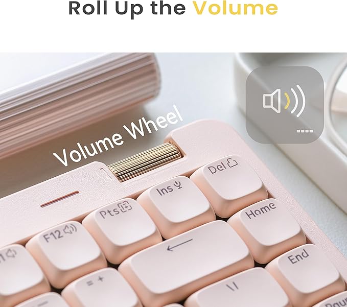 Flow Lite 100 Keys Low Profile Mechanical Keyboard, Swappable Rechargeable Wireless Keyboard with 2.4G Receiver, Bluetooth and Wired Connection for Windows, Mac/Specter Linear Switches (Marble)