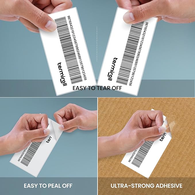 2"x1" Direct Thermal Label Stickers for Shipping, Barcode & Address Use, 1000 Labels/Roll, Compatible with Rollo, Zebra, iDPRT, Munbyn & More, Strong Adhesive, BPA-Free, for Small and Medium Business