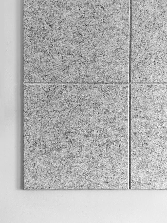 Large Cork Board Alternative - 12-Pack Felt Wall Tiles with Safe Removable Adhesive Tabs, Cork Wall Tiles Bulletin Board Home Office Essentials - Marble