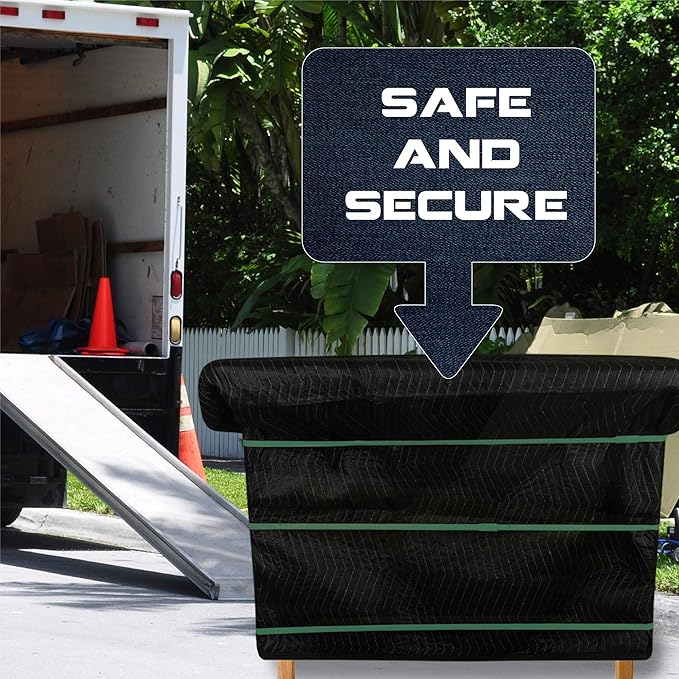 kitchentoolz 48 Pack Mover Bands – Extra Large Rubber Bands for Furniture & Moving Blankets – Heavy-Duty Stretch Bands in 4 Sizes (25", 30", 36", 42") – Secure Drawers, Doors & Covers During Moving & Storage