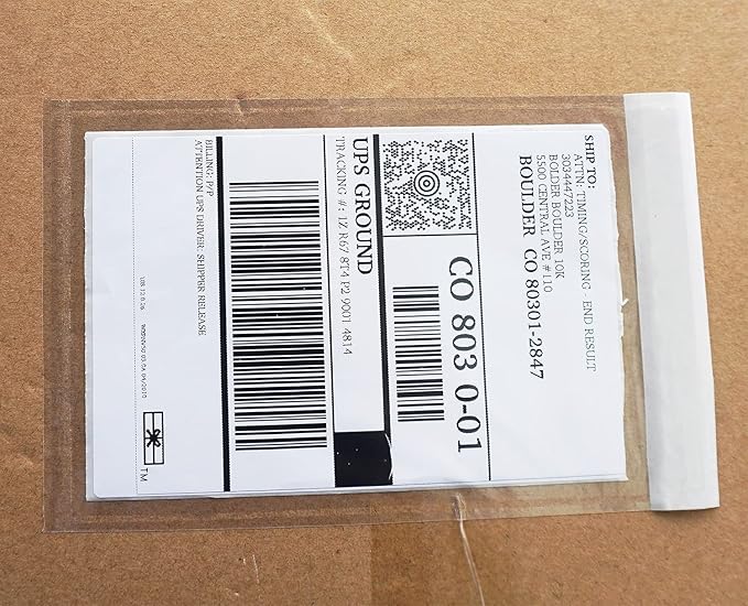 BEUYI Premium 4.7''x7.5'' Packing List Envelope, Tailored Size for 4x6'' Shipping Labels,Self Adhesive Shipping Label Pouch/Sleeve (50 pack)