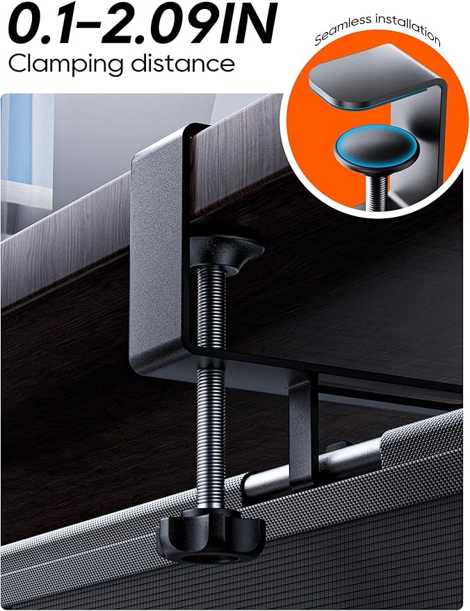 Under Desk Cable Management Tray No Drill, Cable Ties Included, Eco-Friendly Canvas Material, Mesh Design for Heat Dissipation, Cable Organizer/Storage for Standing Desk(27inch, Black)