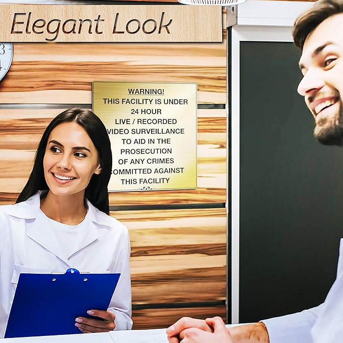 Custom Sign, Office Sign, Business/Office Name Plates for Doors/Wall, Indoor/Outdoor, 12x12 inch, 18 Colors, (Prestige) Made in USA by My Sign Center