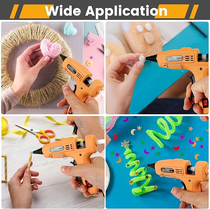 Mulwark Hot Glue Gun and Sticks Set - High-Temp Mini Glue Gun with 30 Glue Sticks - Perfect for DIY Crafts, Repairs, Home, Office & School Projects - 20W Premium Mini Hot Glue Gun