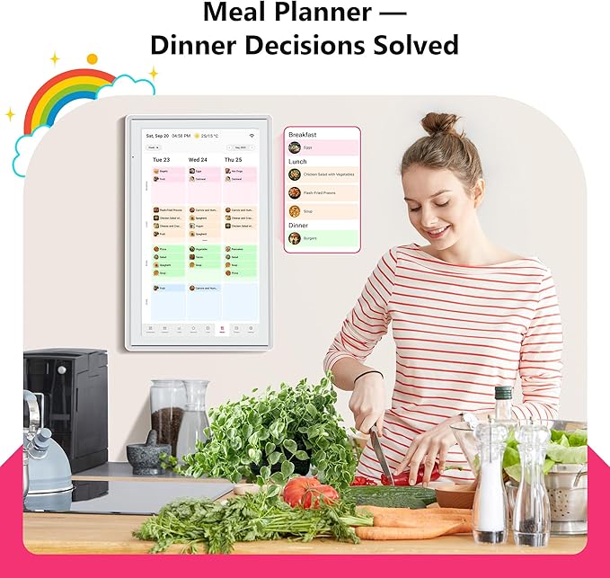 Smart Digital Calendar 21.5 Inch - Electronic Wall Calendars Chore Chart, FHD Interactive Touchscreen Family Planner, Task Rewards and Meal Planner with Weekly/Monthly Family Home Organization