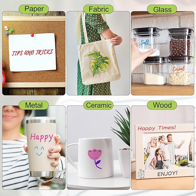 Aodaer 144 Pack Permanent Markers 3mm Fine Point Markers, Waterproof Colored Pens, Quick-drying, Smooth Writing Markers for Home Office School Supplies, Works on Wood, Plastic, Metal