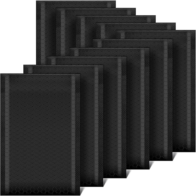 Thenshop 10 Pcs Extra Large Bubble Mailers 16 x 22 Inch Resealable Padded Envelopes Waterproof Shipping Packages Opaque Poly Packaging Envelope Mailers Cushioned Bags for Mailing Packaging, Black
