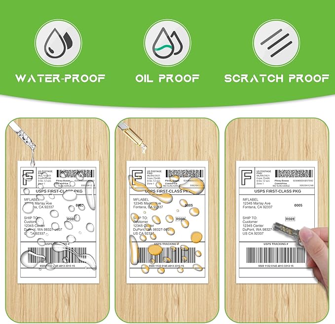 MFLABEL® 20 Rolls of 450 Labels 4x6 Direct Thermal Mailing Shipping Labels for Zebra 2844 ZP-450 ZP-500 ZP-505